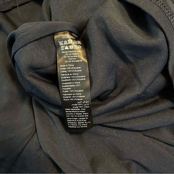 City Chic Tiered Sheer Long Puff Sleeve Navy Blue Mini Smocked Dress XXL - Picture 8 of 9